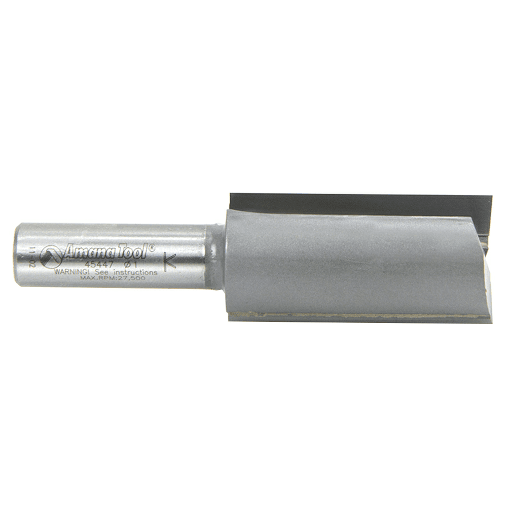 Amana 2-flute router bit for fine finish and smooth surface