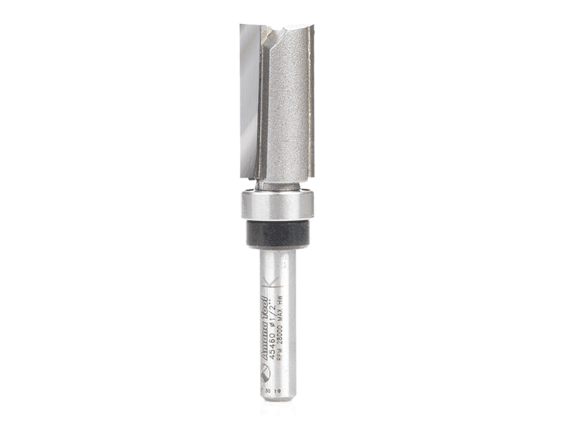 Amana 1/2" x 2-1/2" Flush Trim Plunge Template with 2-Flute and 1/4" Shank
