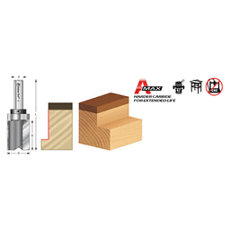 1/2" x 1" 5 Pack Carbide Tipped Flush Trim Bit, 2-Flute, 1/4" Shank with Upper BB Alt 2 - Image