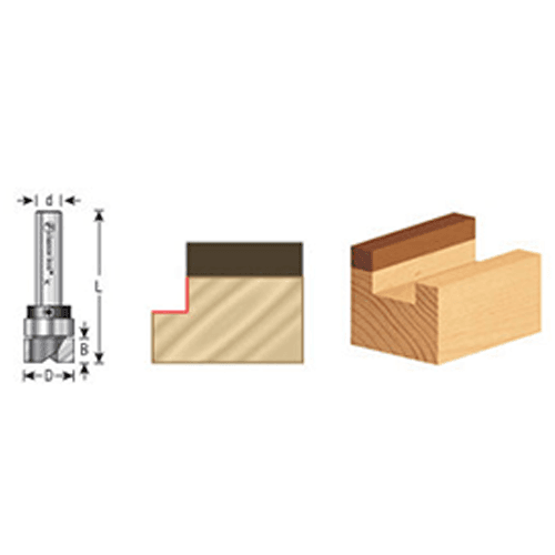 Versatile 2-Flute Flush Trim Plunge Template Router Bit for Amana