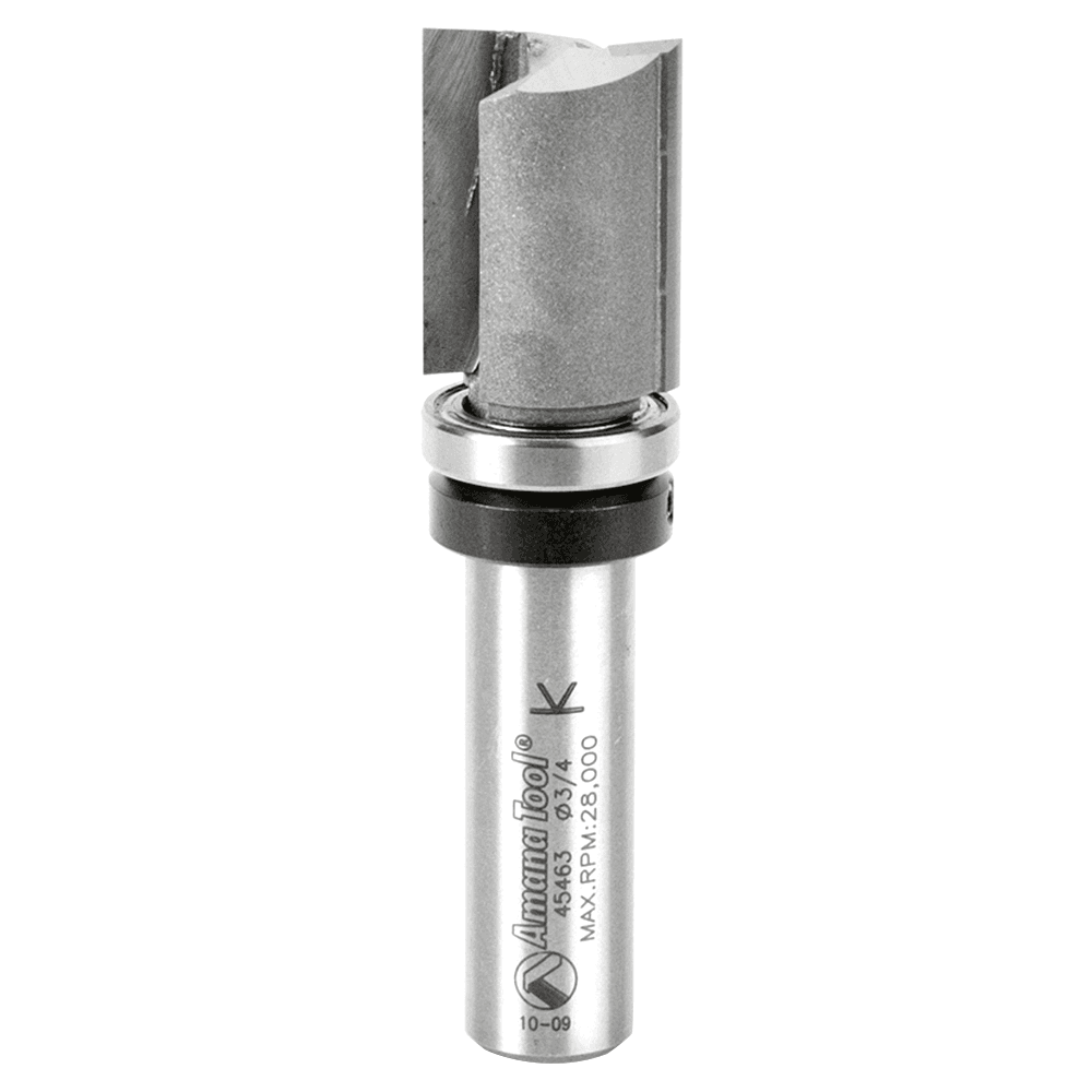 Amana 2-Flute, 1/2" Shank Router Bit - Angle View
