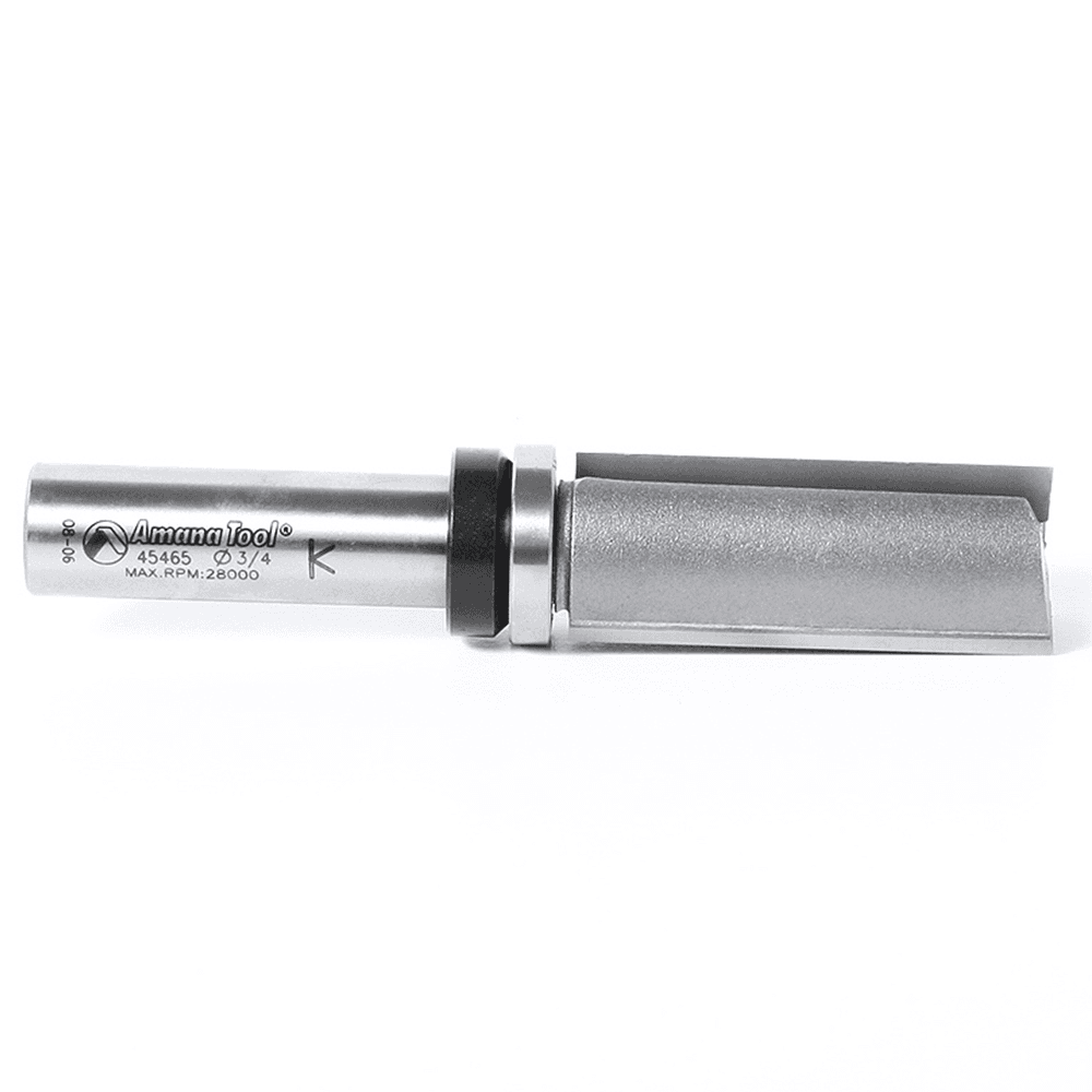 Amana 1/2" Shank Flush Trim Plunge Template Router Bit - Side View