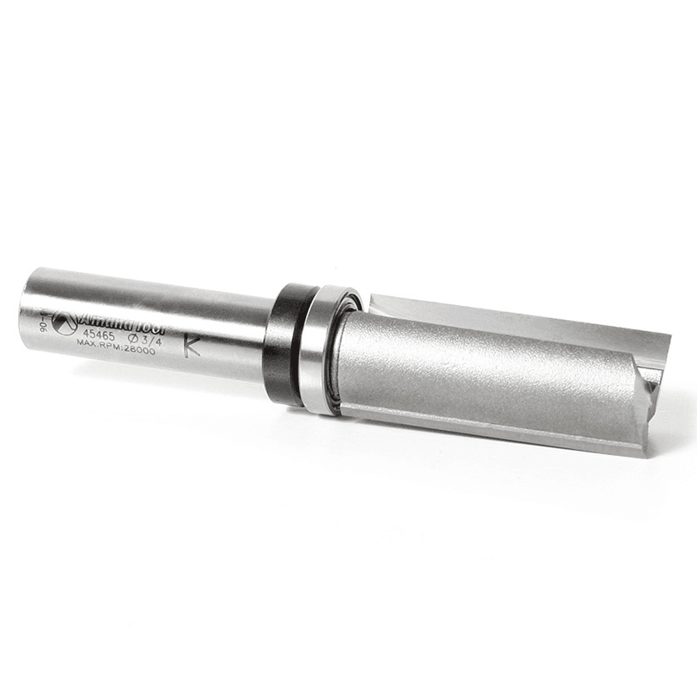 Amana 3/4" x 3-3/4" Flush Trim Plunge Template Router Bit - Front View