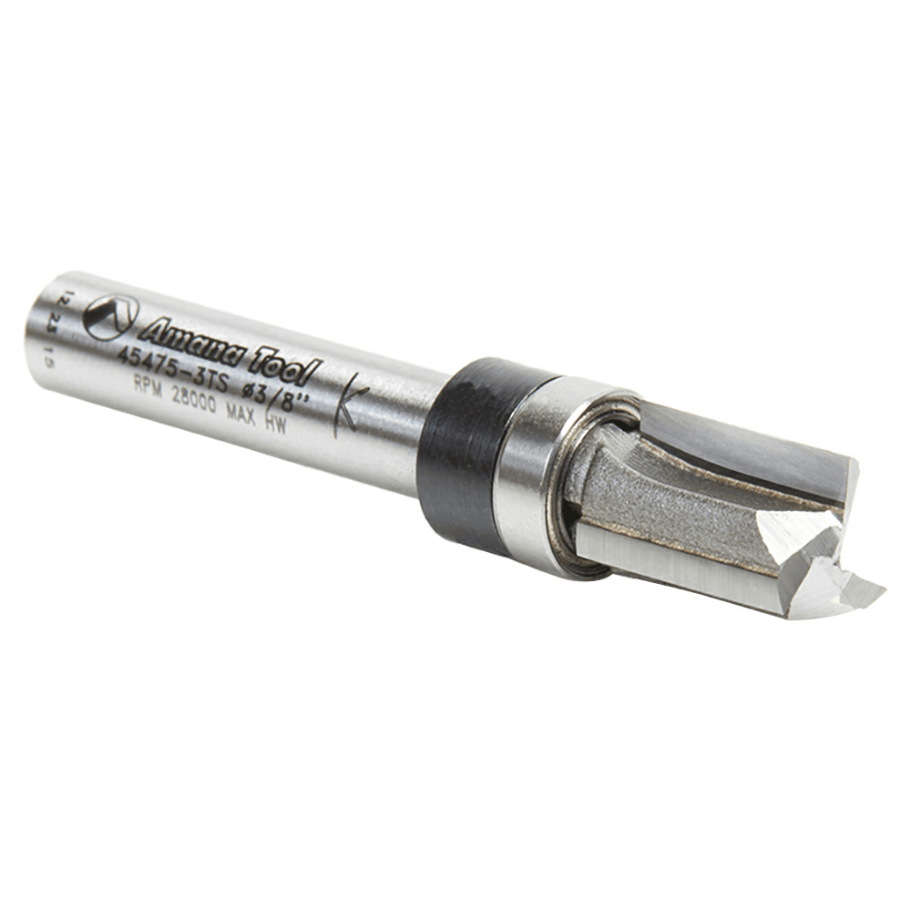 Versatile bit for template/pattern routing of parts, joints, internal cuts