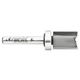 Amana Straight Plunge Bit with Upper Ball Bearing, 2-Flute, 1/4" Shank