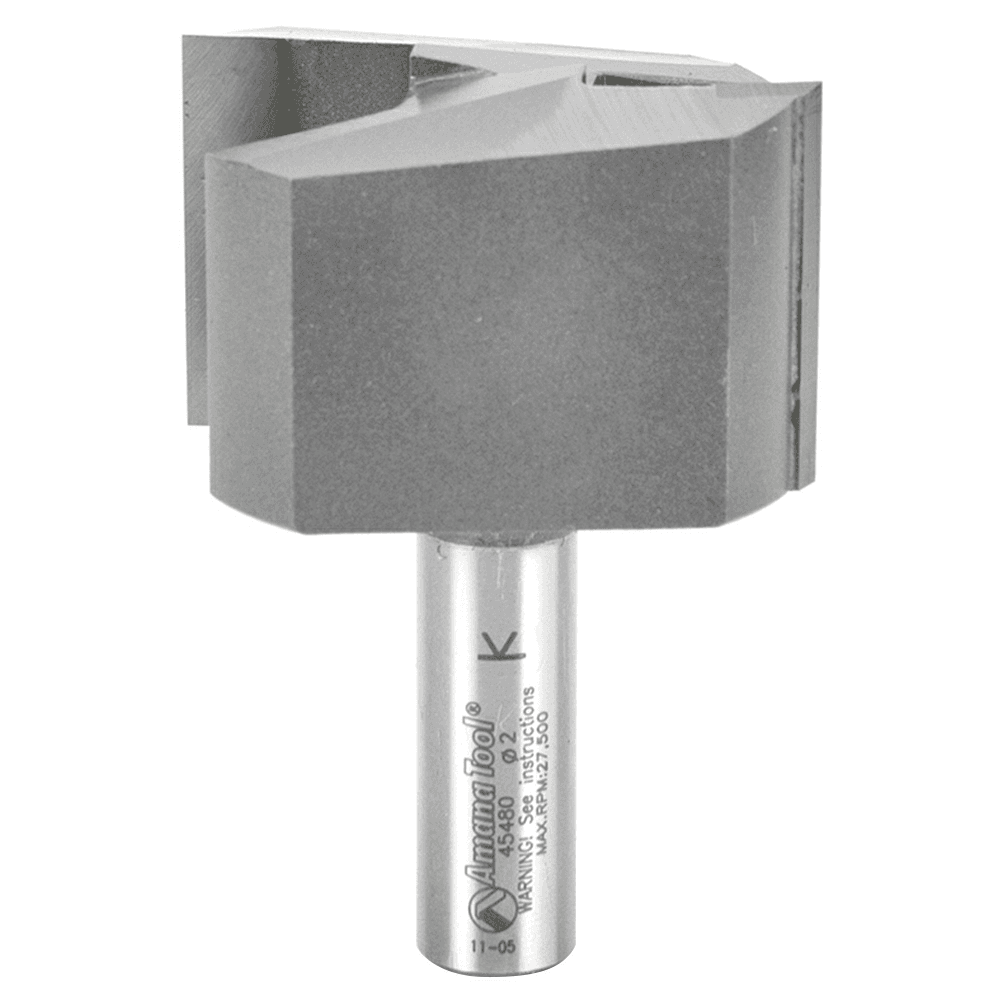 Amana 2" x 2-7/8" High Production Straight Plunge Router Bit with 1-1/4" cutting height