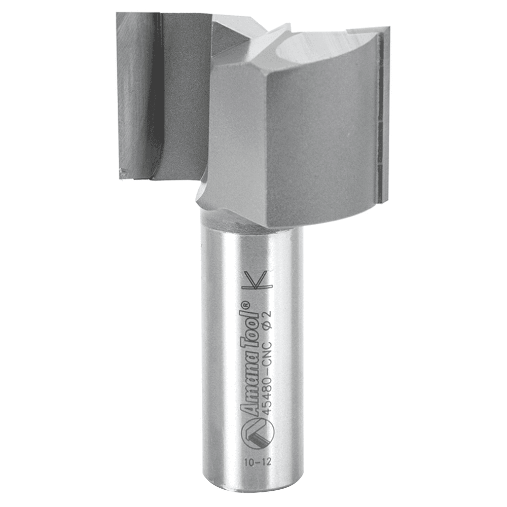 2" x 2-7/8" CNC High Production Straight Plunge Router Bit with 1-1/4" Cutting Height and Advanced Grinding Technology for Super Clean Cuts