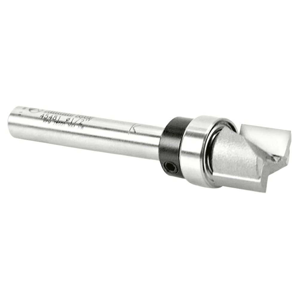 Versatile Amana Router Bit with Shank-Mounted Ball-Bearing Pilot for Template/Pattern Routing of Parts, Joints, and Internal Cuts