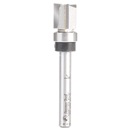 1/2" Dia x 1/2" Carbide Tipped Flush Trim Plunge Template, 1/4 Shank with Upper BB 3 Flute, Router Bit Main - Image