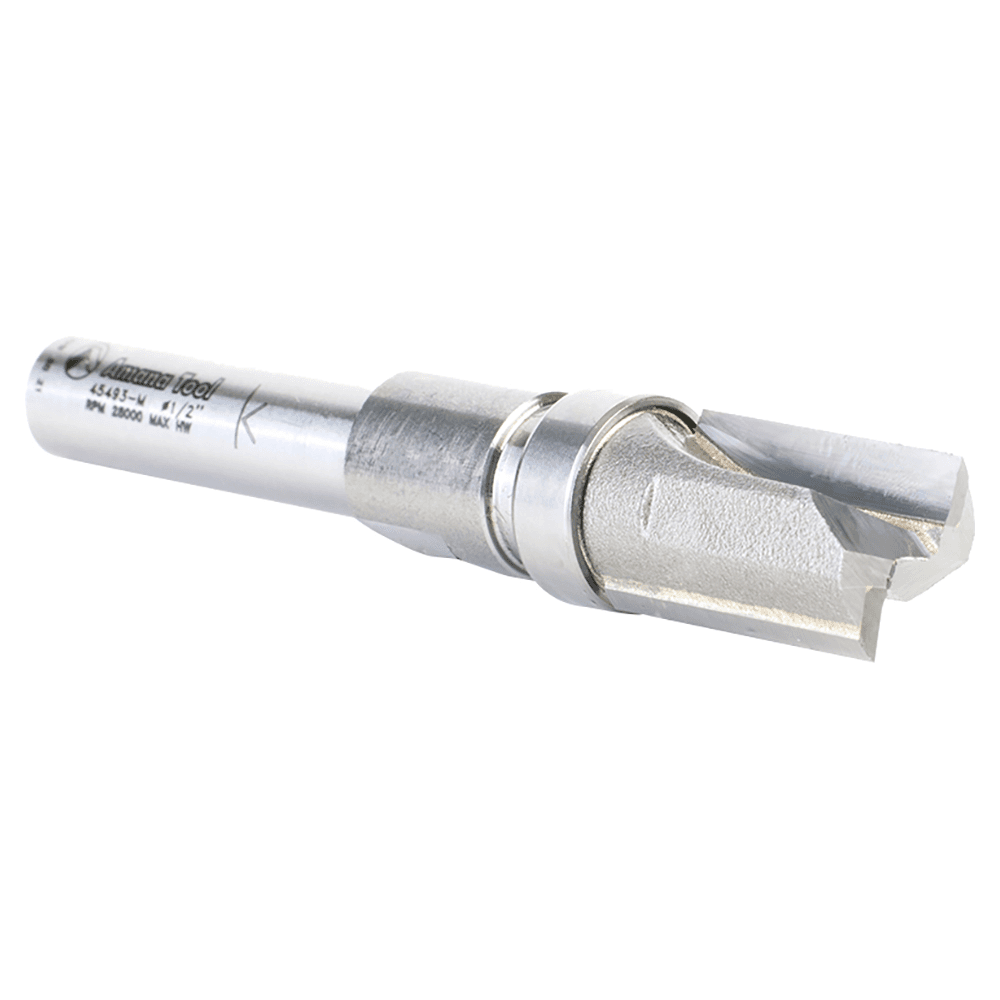 1/2" Dia x 3/4" Carbide Tipped Flush Trim Plunge Template, 8mm Shank with Upper BB Alt 3 - Image