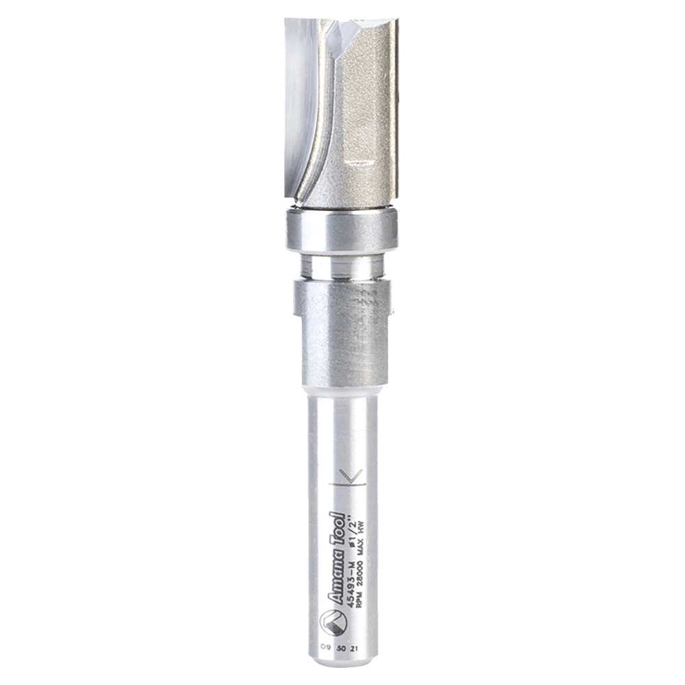 1/2" Dia x 3/4" Carbide Tipped Flush Trim Plunge Template, 8mm Shank with Upper BB Main - Image