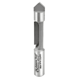 Amana 1/2" x 3-1/2" Panel Pilot Bit with Pointed Tip for Plunge Cuts and Special Grind for Speed and Integral Solid Pilot