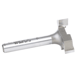 1" x 1/4" Carbide Tipped Spoilboard Surfacing, Rabbeting, Flycutter, Slab Leveler, Surface Planer/Flattening Router Bit, 3-Flute, 1/4" Shank Alt 2 - Image