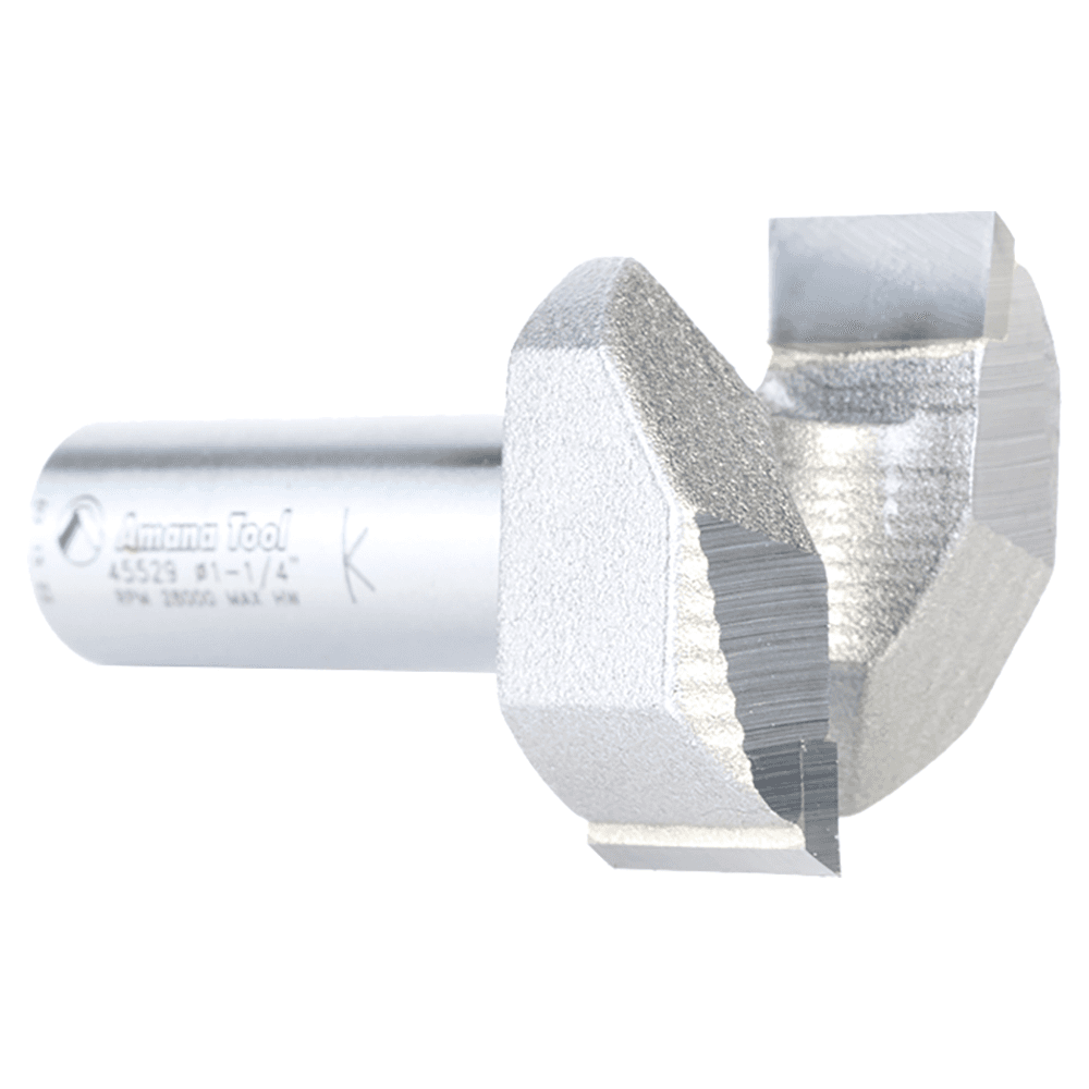 1-1/4" x 9/16" Carbide Tipped Spoilboard Surfacing, Rabbeting, Flycutter, Slab Leveler, Surface Planer/Flattening Router Bit, 2-Flute, 1/2" Shank Alt 3 - Image