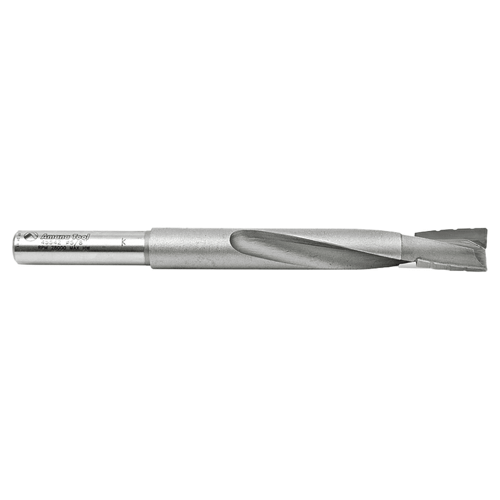 Amana 5/8" x 6-5/8" Up-Shear Slot Mortising Router Bit with Special Carbide and Chip Breaker for Fast Cuts