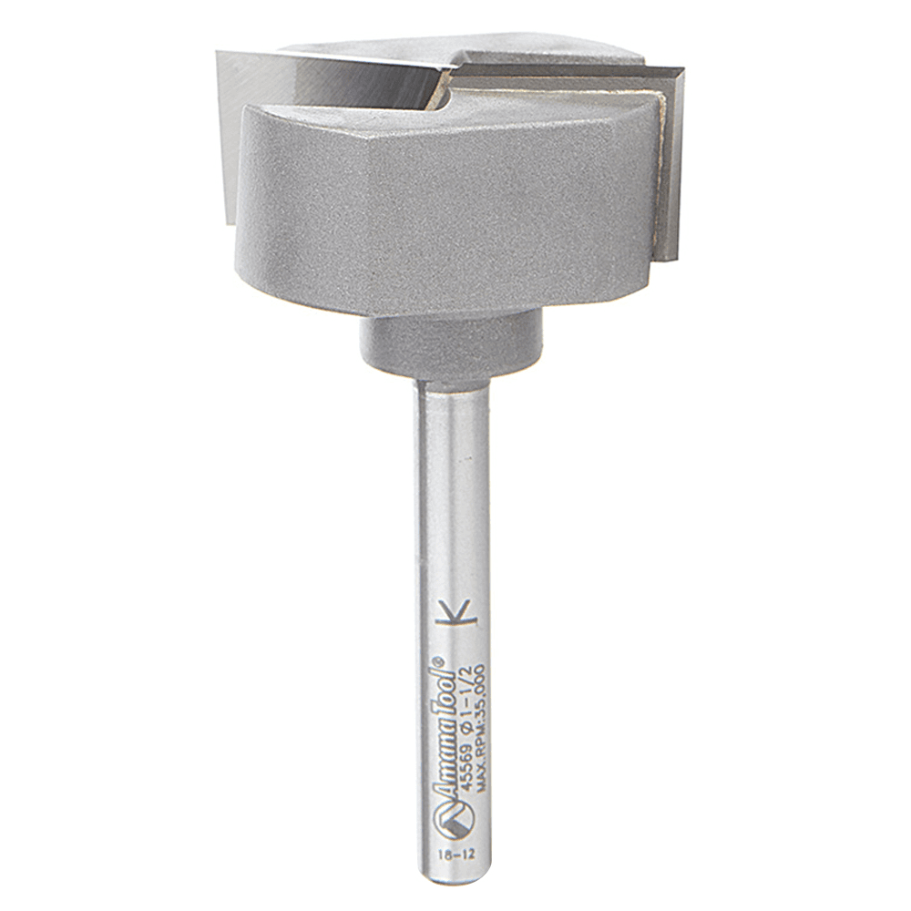 1-1/2" x 2-3/4" Bottom Cleaning/Spoilboard Router Bit, 2-Flute, 1/4" Shank - Main Image