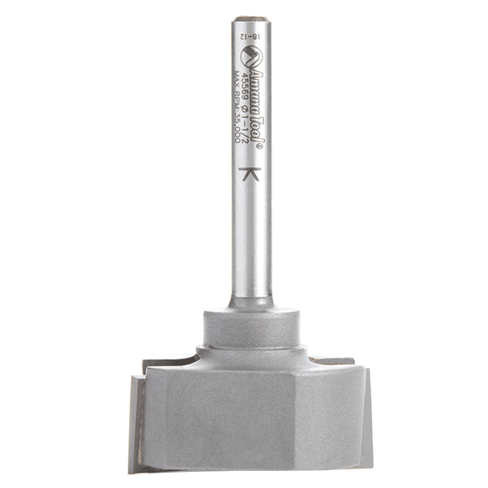 1-1/2" x 2-3/4" Bottom Cleaning/Spoilboard Router Bit, 2-Flute, 1/4" Shank - Alt Image 1