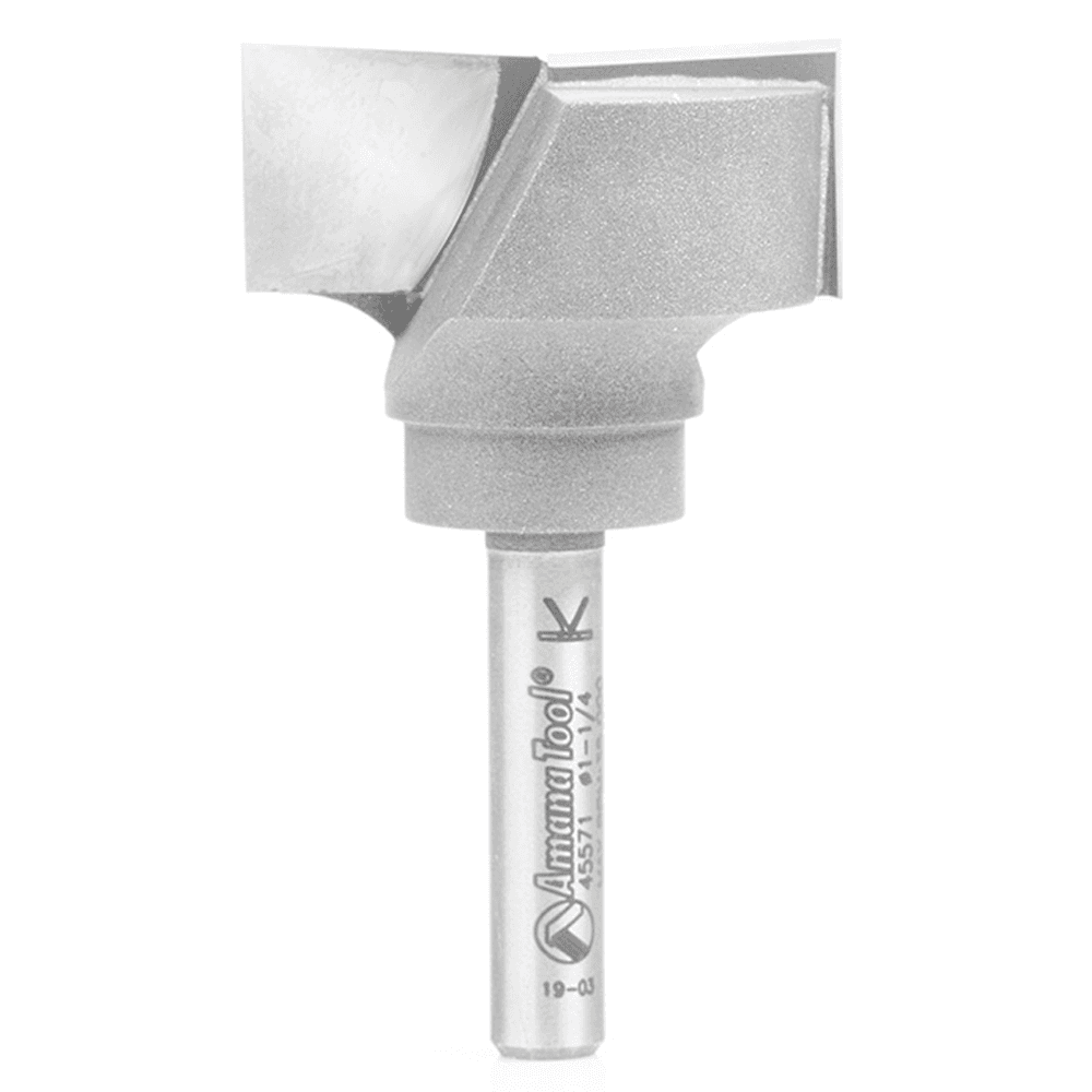1-1/4" x 2-1/8" Bottom Cleaning/Spoilboard Router Bit, 2-Flute, 1/4" Shank - Main Image