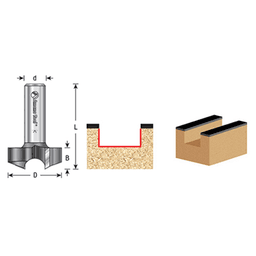 1-1/4" Mortising Router Bit, 2-Flute, 1/2" Shank - Alt Image 3