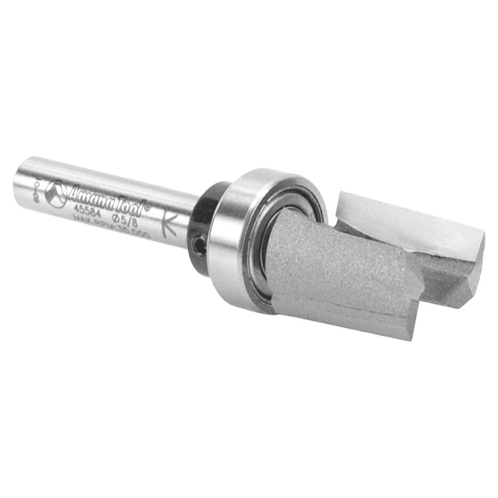 5/8" x 2-3/8" Mortising Router Bit with Upper Ball Bearing, 2-Flute, 1/4" Shank - Alt Image 2