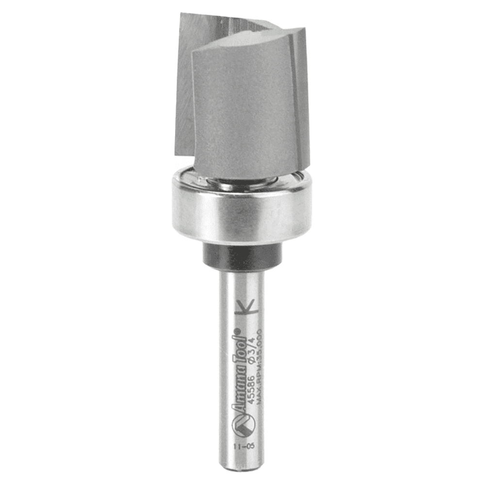 3/4" x 2-7/16" Mortising Router Bit with Upper Ball Bearing, 2-Flute, 1/4" Shank - Main Image