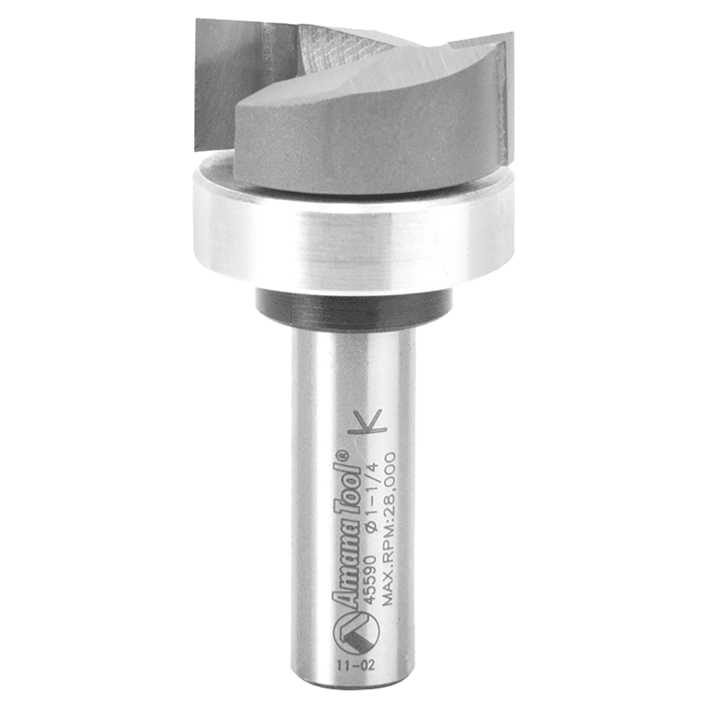 1-1/4" Dia x 1/2" Carbide Tipped Mortising Bit, 1/2" Shank with Upper BB Main - Image
