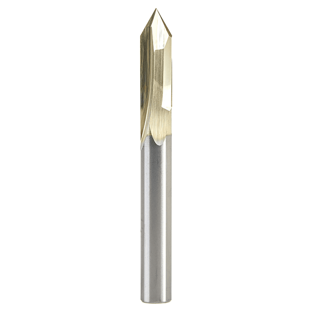 2-Flute, 1/4" Shank for Beveling or V-Grooving 90&#730;