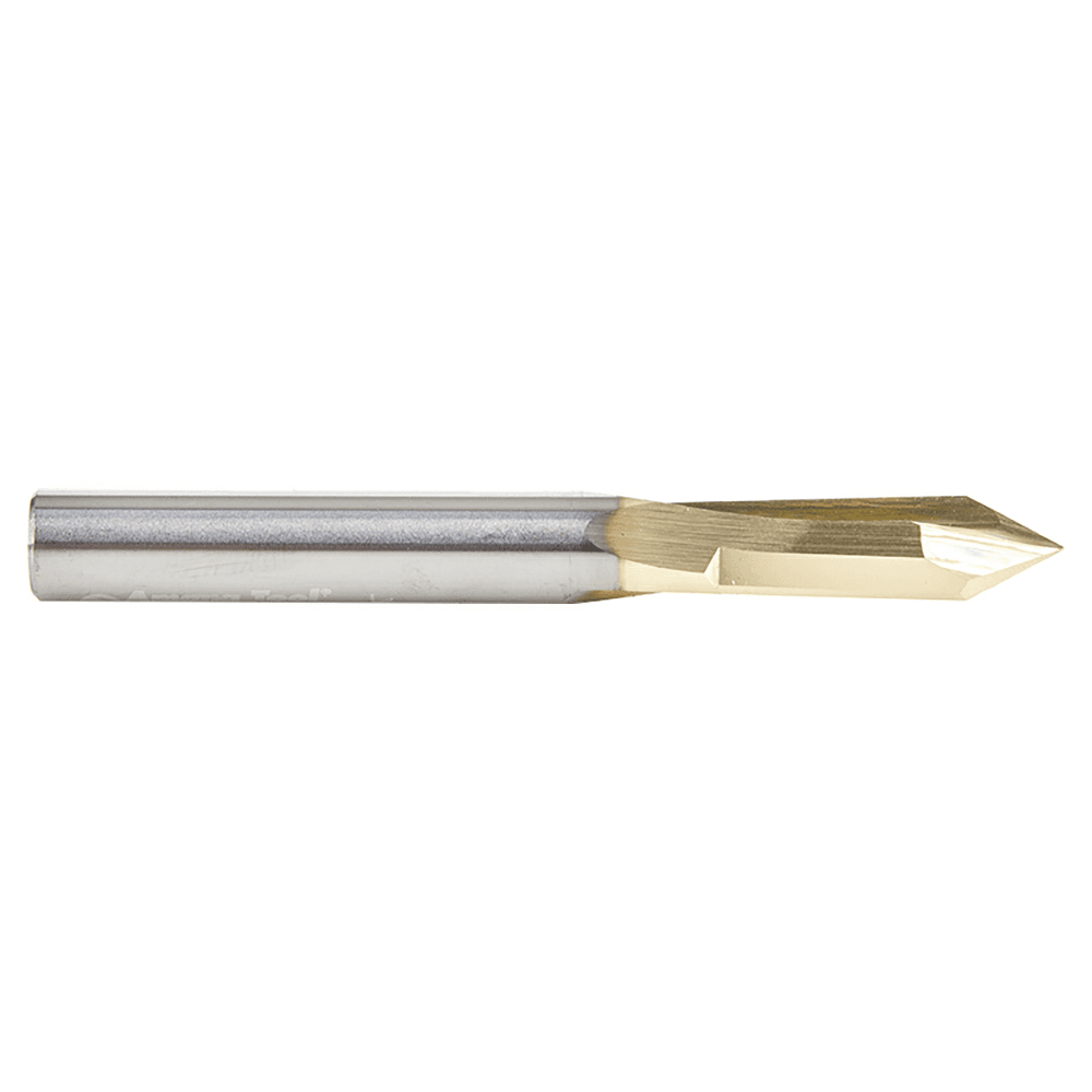 Amana 60&#730; Zero Point V-Groove/Engraving Router Bit with ZrN Coating