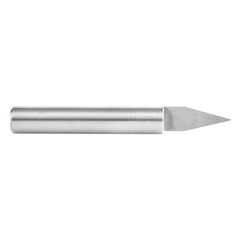 Amana 1/4" Shank Router Bit with 0.413" of cutting height for maximum RPM 28,000.