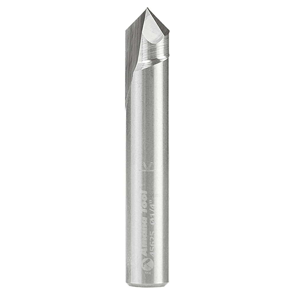 2-Flute V-Groove Bit for Cutting Acrylic, Laminate, and Composites