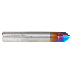 1/4" x 1/8" 90° Spektra Extreme Tool Life Coated V-Groove Router Bit, 1/4" Shank Alt 2 - Image