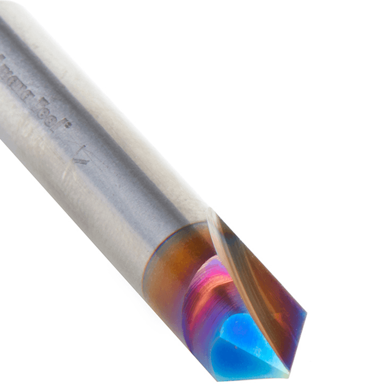 1/4" x 1/8" 90° Spektra Extreme Tool Life Coated V-Groove Router Bit, 1/4" Shank Alt 4 - Image