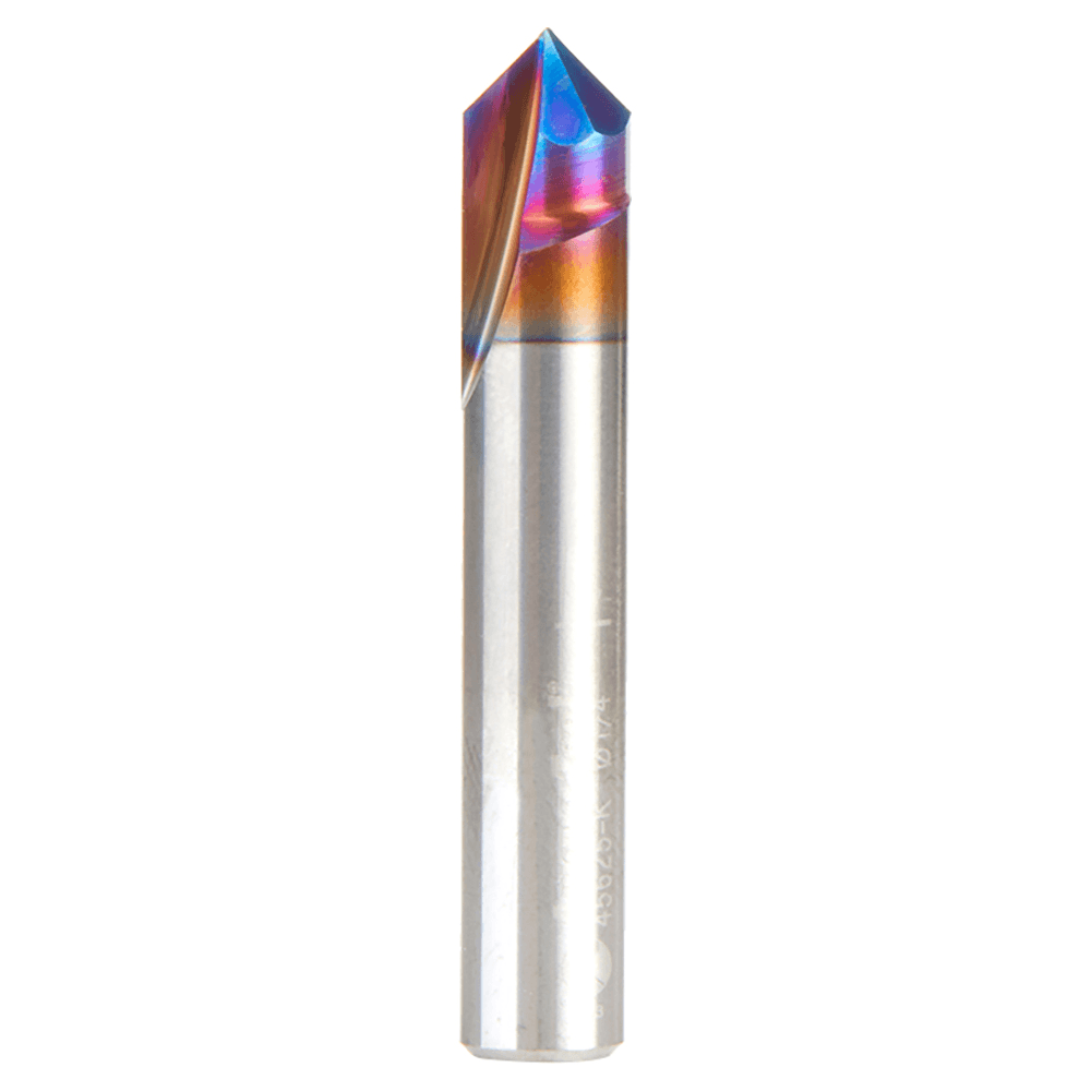 1/4" x 1/8" 90° Spektra Extreme Tool Life Coated V-Groove Router Bit, 1/4" Shank Main - Image