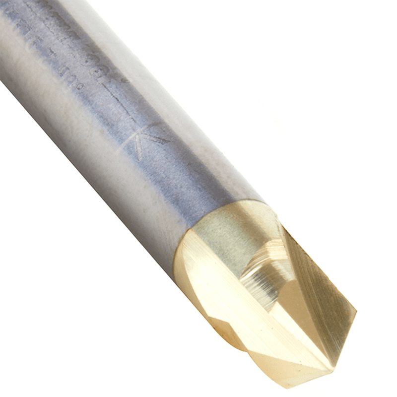 1/4" x 1/8" 90° Zero-Point V-Groove/Engraving ZrN Coated Router Bit, 3-Flute, 1/4" Shank Alt 4 - Image