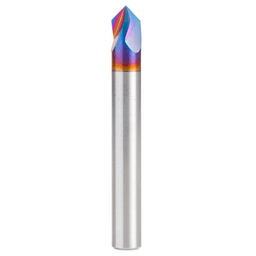 Amana 1/4" x 2" 90&#730; Spektra Extreme V-Groove Router Bit - High Density Urethane, Acrylic, Composites