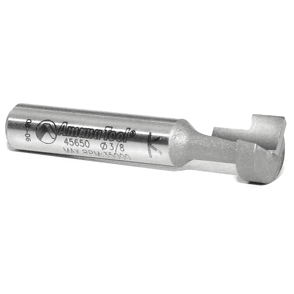 Handheld Plunge Router in Use with Amana Keyhole Bit for Easy Wall-Hanging Solutions