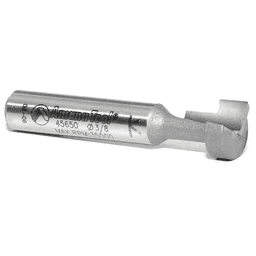 Handheld Plunge Router in Use with Amana Keyhole Bit for Easy Wall-Hanging Solutions