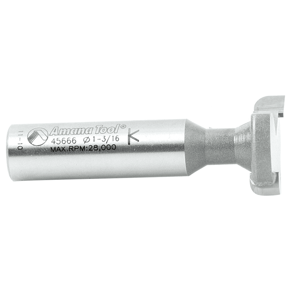 Amana T-Slot Rounded Edge Bit, 1/2" Shank - Designed for T-slot wall panels and radiused edges.