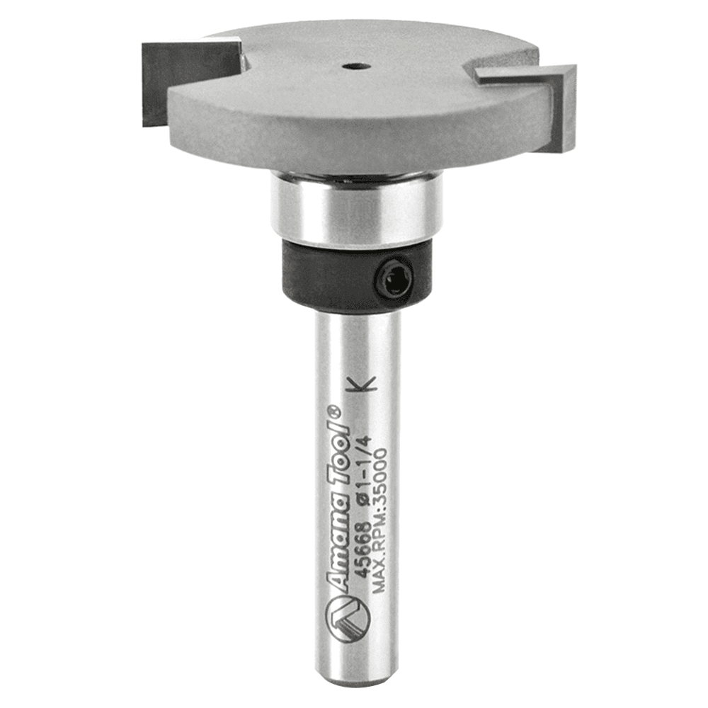 Amana 1/4" x 1-7/8" Straight Flooring Bit - 2-Flute - 1/4" Shank