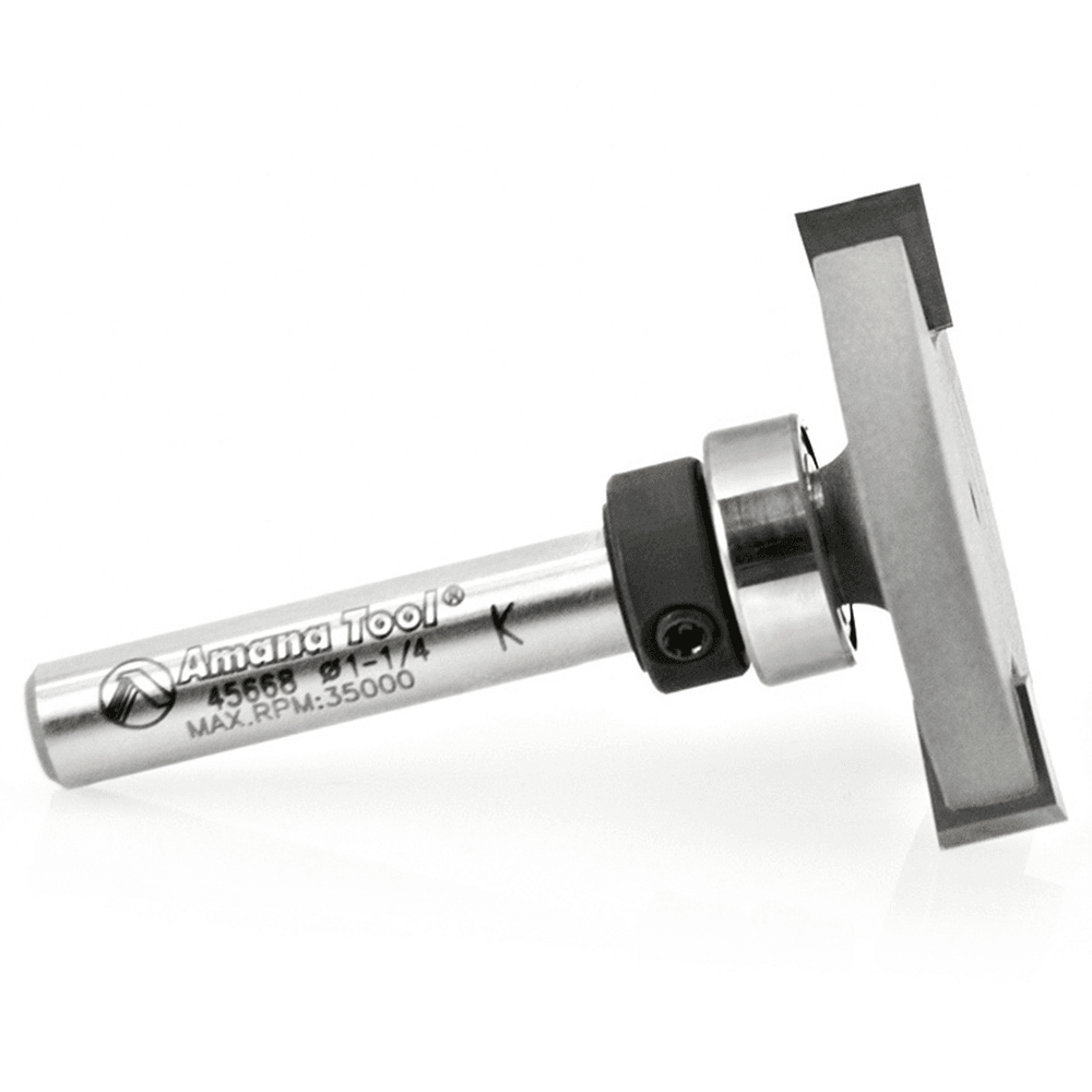 Create inlays and medallions with Amana 1/4" x 1-7/8" Straight Flooring Bit