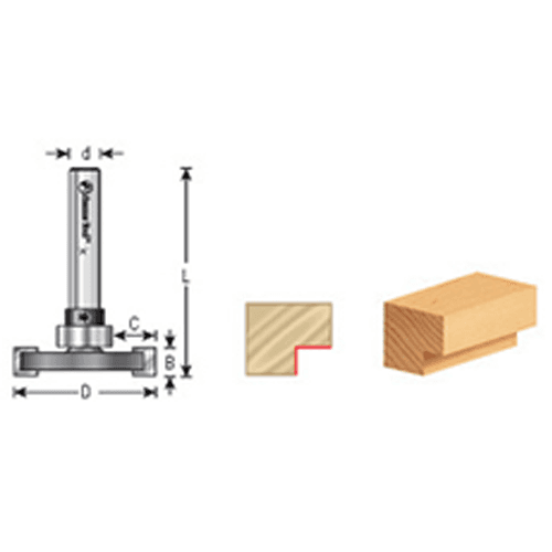 Efficiently slot wood flooring with Amana 2-Flute Straight Flooring Bit, 1-1/4" x 1-7/8" with 1/4" Shank