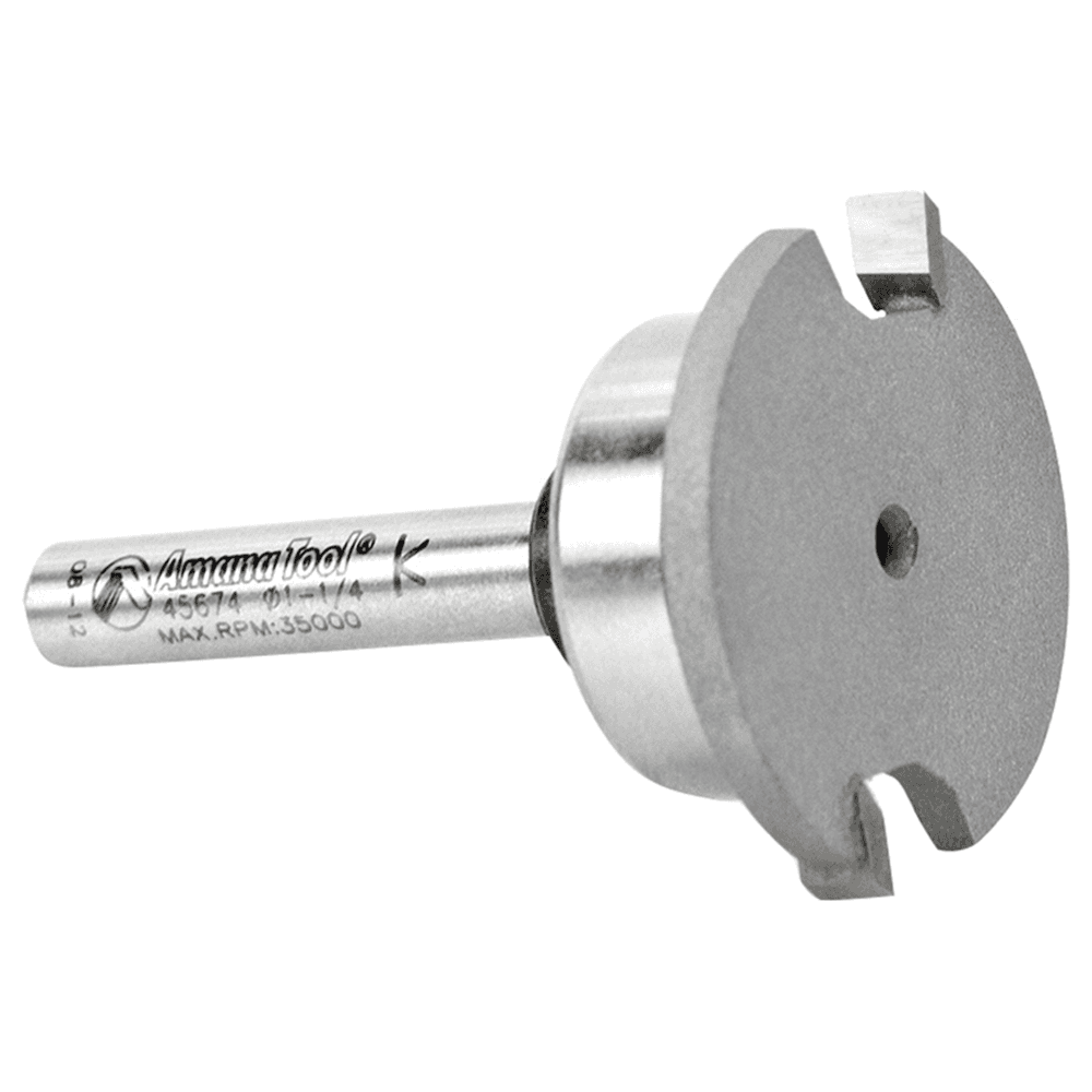 Amana Flooring Bit with 1/4" Shank for Slotting Wood Flooring, Inlays and Medallions