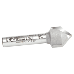 1/2" Dia x 15/64" Carbide Tipped V-Groove Bit, 2 Flute, 6mm Shank Alt 1 - Image