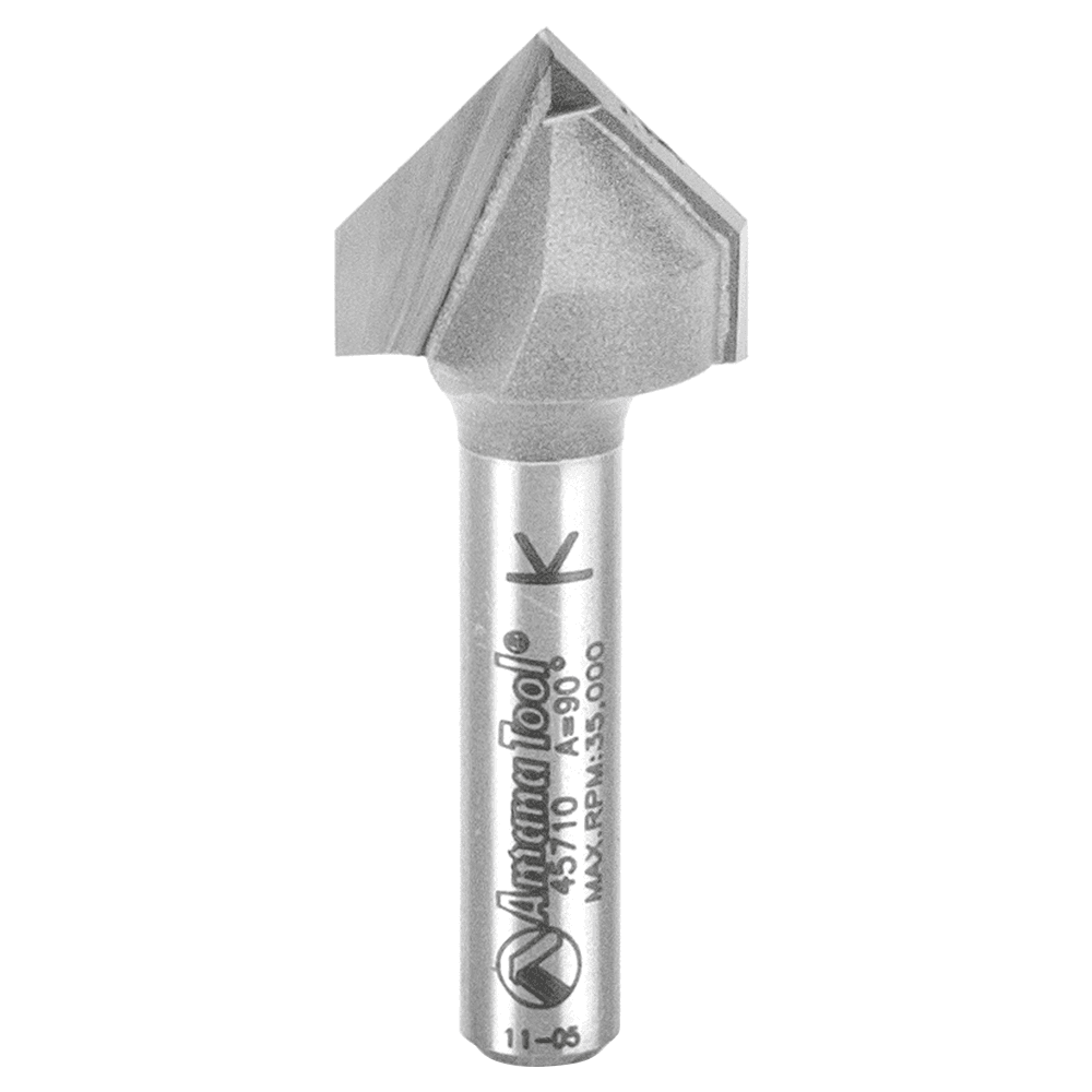 2-Flute 1/4" Shank Router Bit for High-Density Urethane, Acrylic, Composites, and More