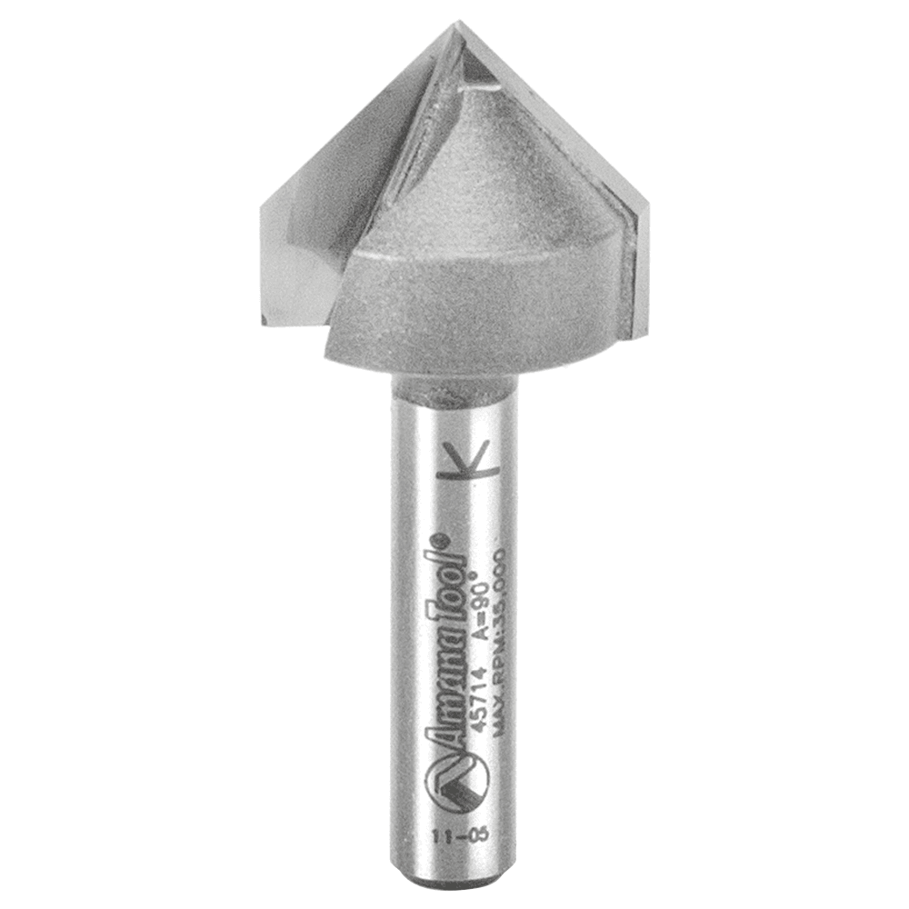 1/4" Shank V-Groove Bit for Handheld, Table-Mounted, and CNC Routers