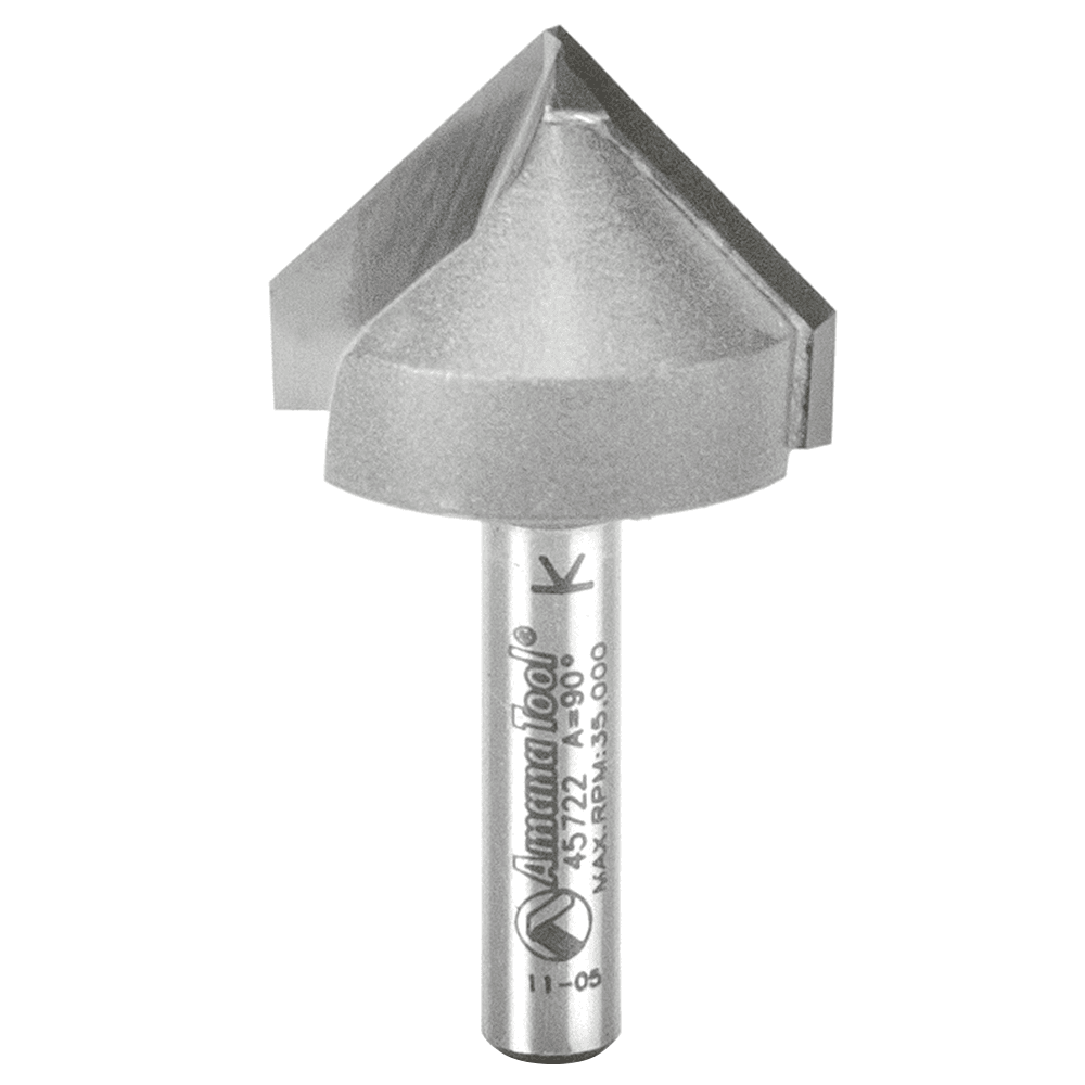 2-Flute V-Groove Router Bit for Handheld, Table-Mounted & CNC Routers