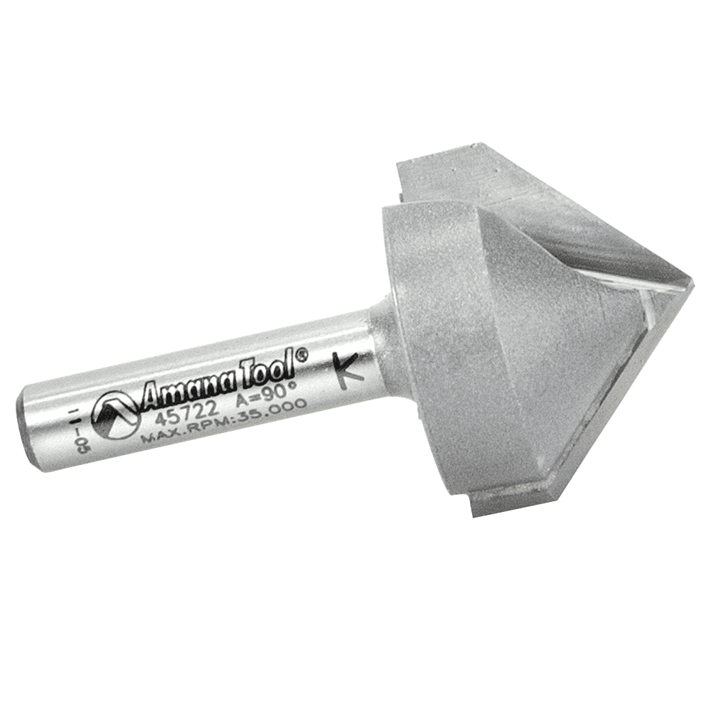 Amana V-Groove Router Bit for Sign Lettering and Decorative Cuts