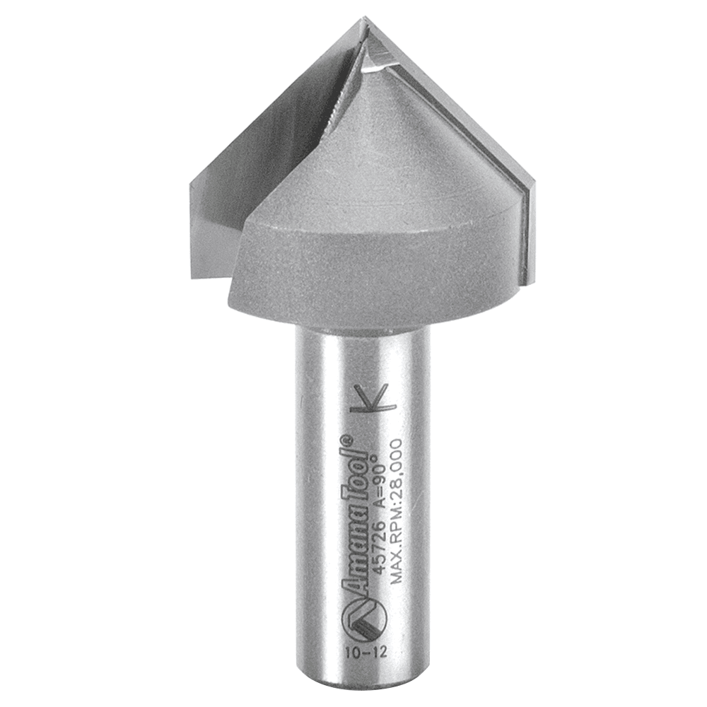 2-Flute V-Groove Bit for Handheld, Table-Mounted, and CNC Routers