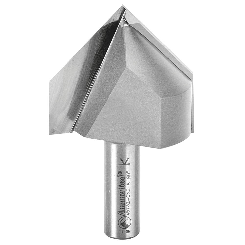 Create Chamfered Edges and Lettering on Signs with Amana's V-Groove Router Bit for CNC