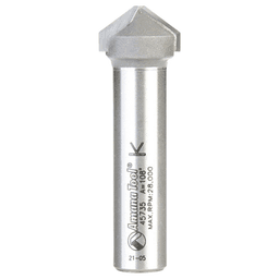 3/4" Dia x 15/64" 108° Double Edge Folding V-Groove Bit, 1/2" Shank Main - Image